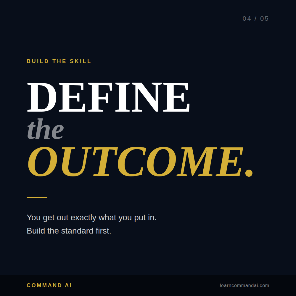 Define the Outcome